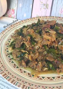 Tumis Daging Sapi Cabe Hijau by @olinyolina