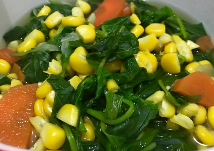 resep Bening bayam jagung wortel