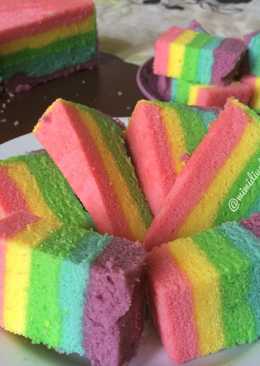 Steamed Rainbow Cake (#kamismanis)