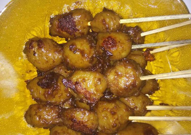 bahan dan cara membuat Bakso Bakar Pedas Manis