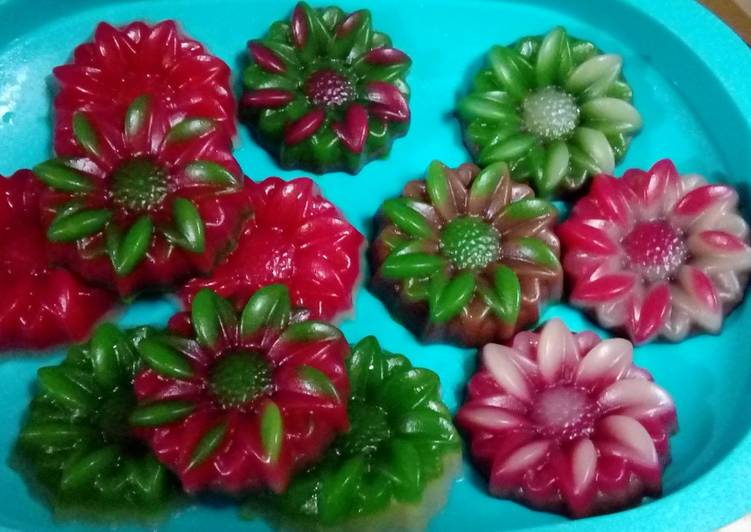 resep lengkap untuk Kue lapis mawar