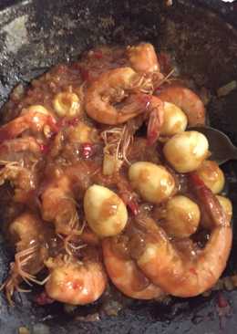 Udang telur puyuh saus tiram