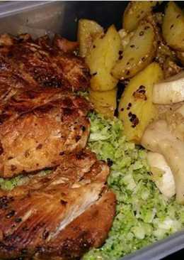 Broccoli Rice with Grilled Chicken (menu sehat)
