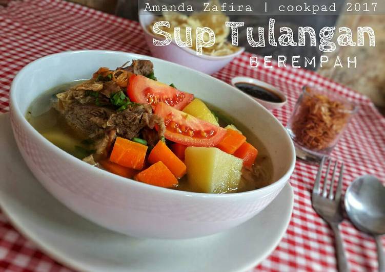 resep makanan Sup Tulangan Sapi Berempah (segar dg rempah minimalis)