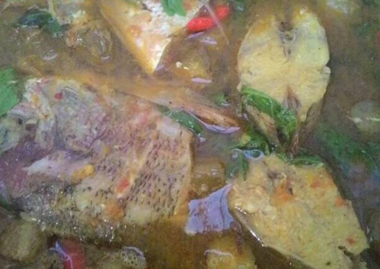 resep lengkap untuk Sup Kakap Asem Pedas