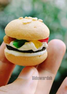 Kukis Eggdrop Bentuk Burger Anti Ribet Anti Gagal | No Mixer, No Oven