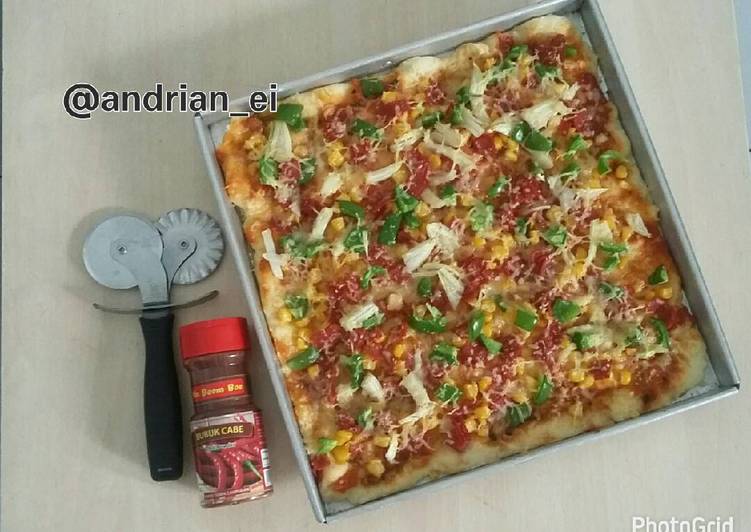 resep masakan Smoke Beef Pizza (No Ulen)