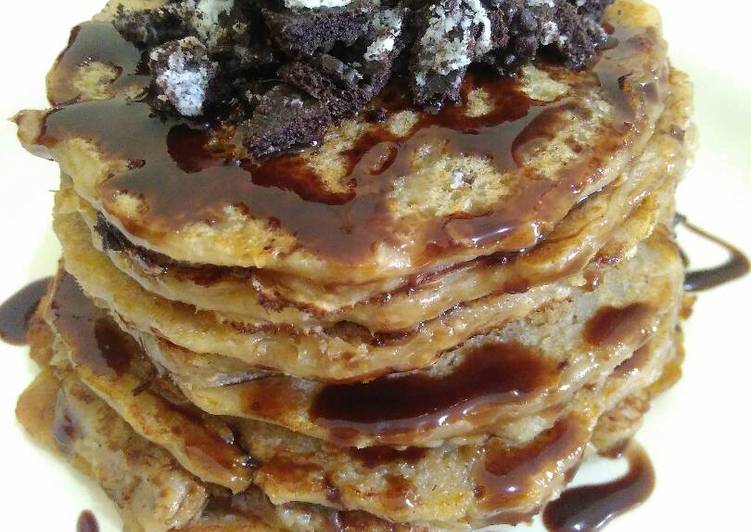 resep lengkap untuk Pancake Oat Choco Banana