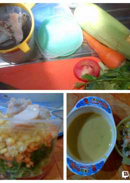 Mpasi baby zaky 7m+ (Bubur saring ikan Salmon)