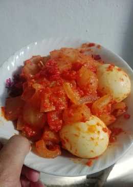 Telor kikil balado sederhana