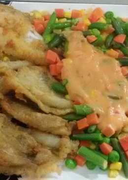 Kakap fillet feat mix vegetables n mayo