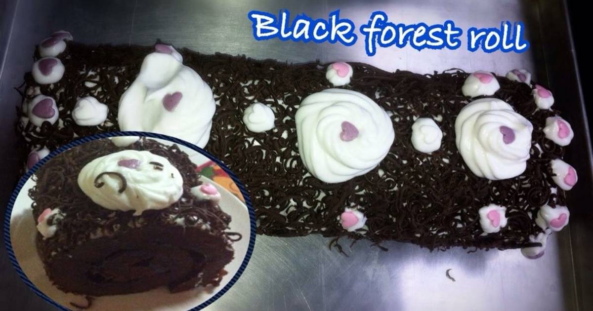 Resep Blackforest roll cake