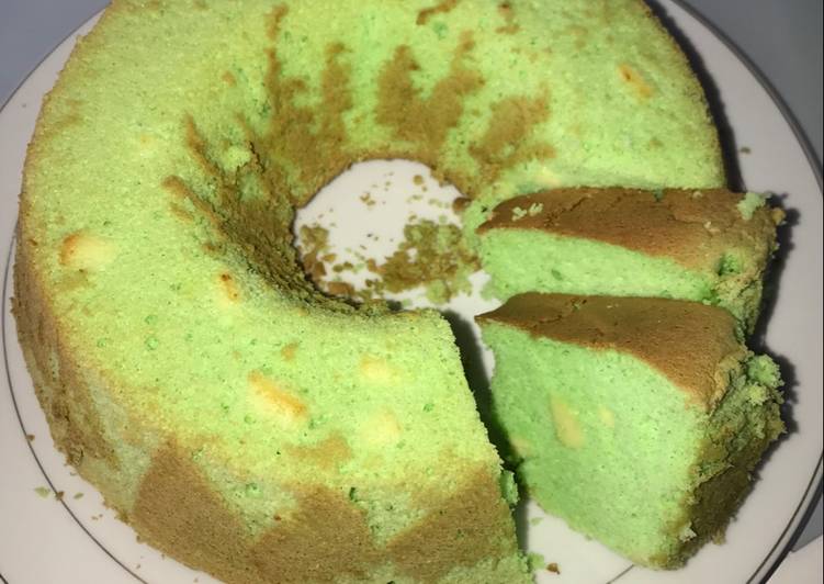 Resep Chiffon Pandan Keju (gluten free) Dari Padme's Kitchen