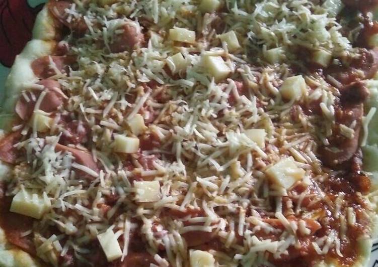 Resep Pizza meat lovers ala2 happycall & teflon Karya Uli Aulia