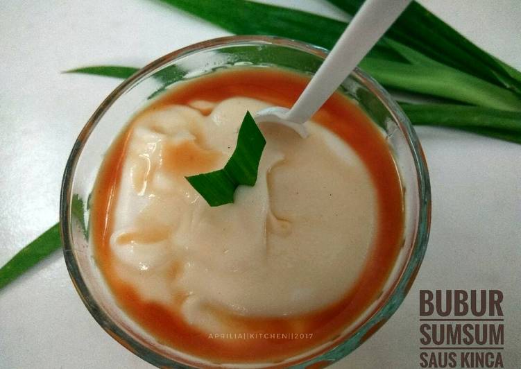 resep masakan Bubur SUMSUM saus kinca