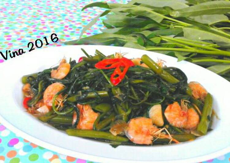 resep ??Tumis Kangkung Ca Udang??