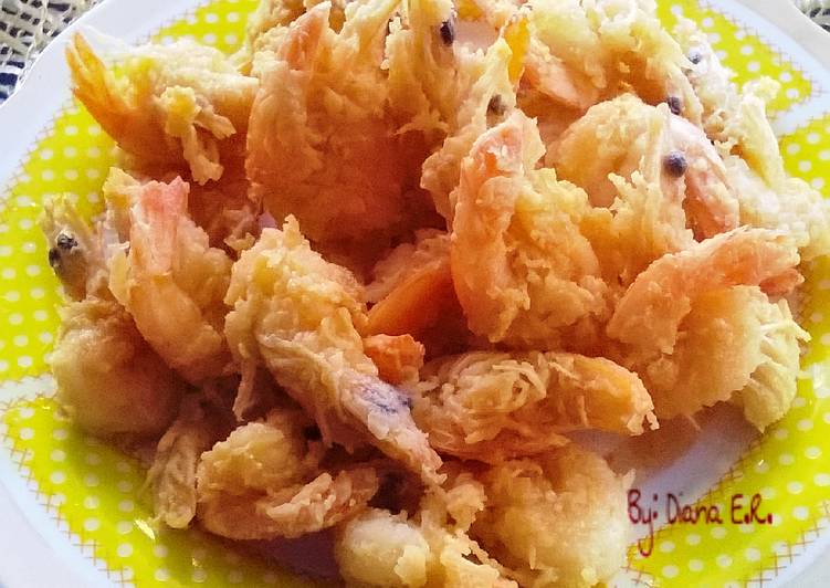 bahan dan cara membuat Udang Goreng Tepung Crispy