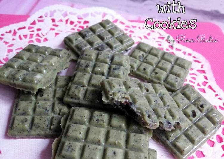 resep lengkap untuk Matcha Chocolate with Cookies