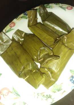 Lemper abon ayam kukus daun pisang