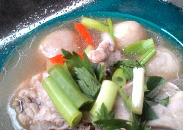 resep Cilok ayam kuah seger