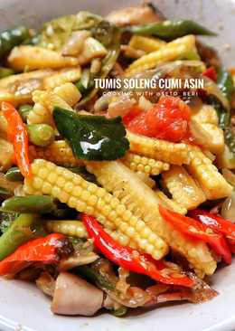 Tumis soleng cumi asin