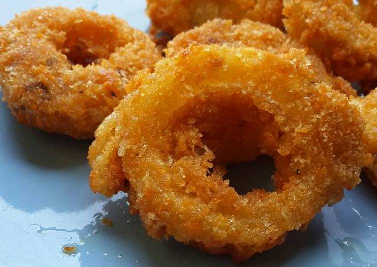 gambar untuk resep makanan Onion rings moza kriuk