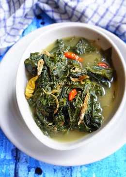 Sayur daun singkong ikan teri