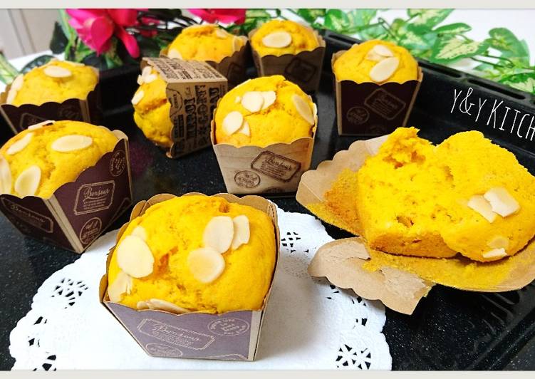 gambar untuk resep Pumpkin muffin (no mixer,kukus ok)