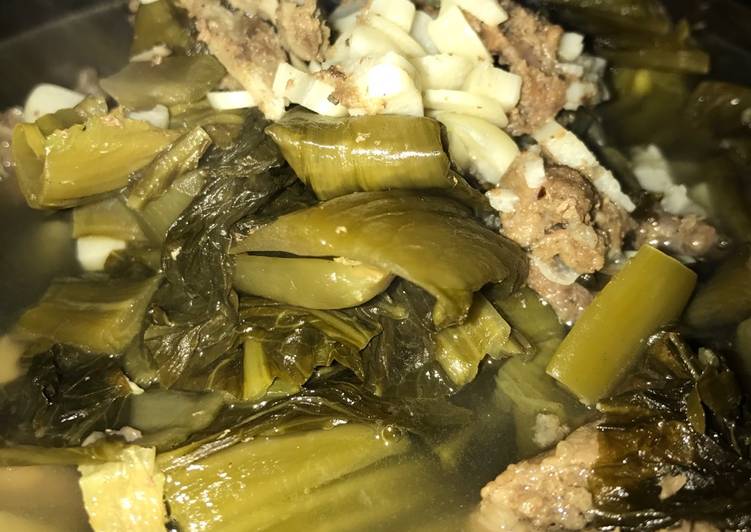 resep makanan Iga Sapi Sayur Asin Tanpa Lemak