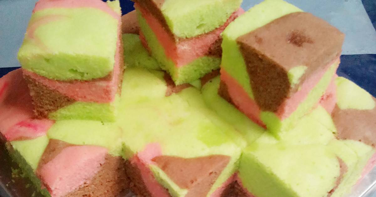 Resep Rainbow cake abstrak Resep Rainbow cake abstrak