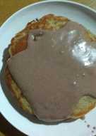 Pan cake lembut pisang ambon vla coklat