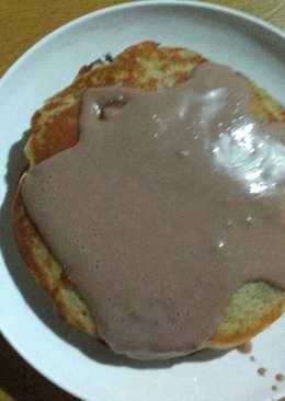 Pan cake lembut pisang ambon vla coklat