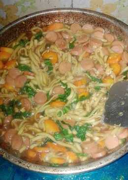 Mie pipih kuah