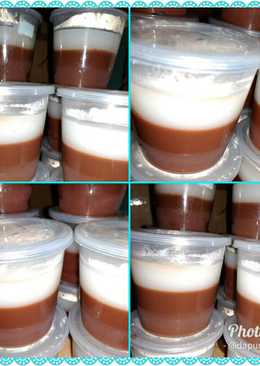 Puding coklat vla susu