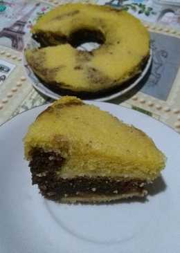 Brownies Kukus Marmer Lapis Keju (Gluten Free)