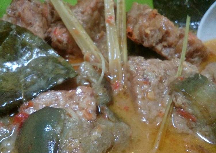 cara membuat Tempe terong kuah sambal bajak