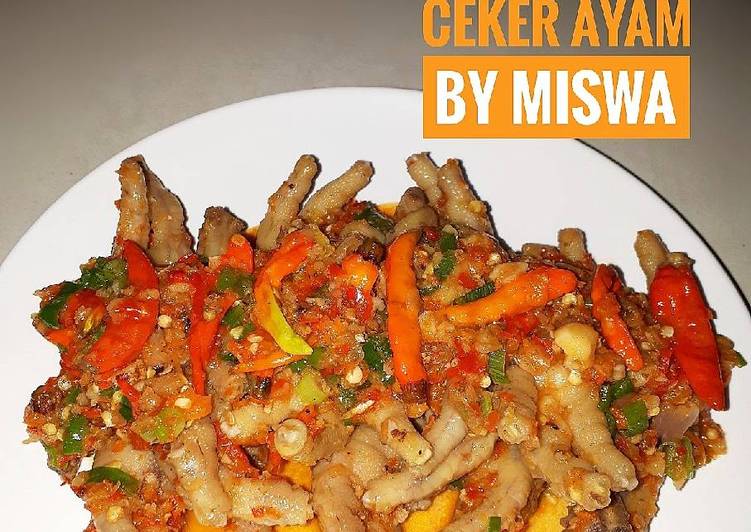 gambar untuk cara membuat Seblak ceker ayam pedas