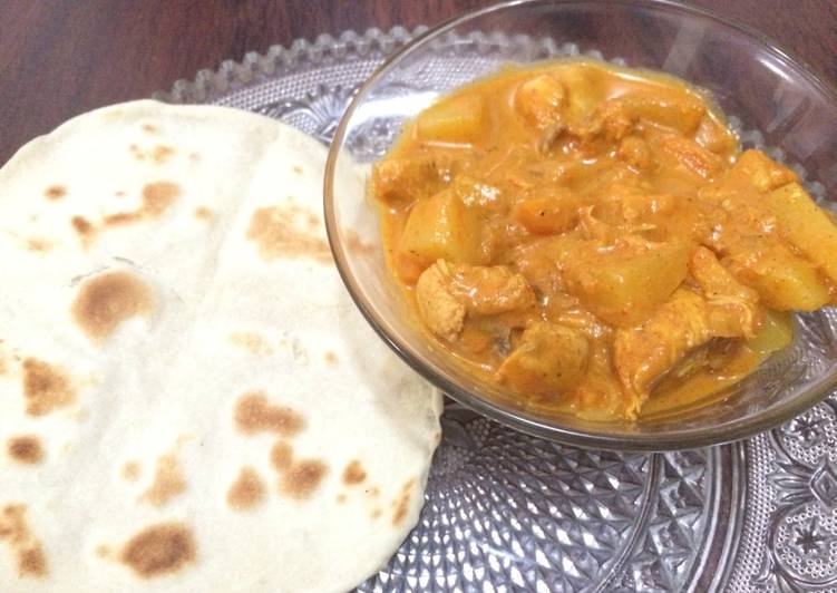 resep makanan Chappati with chicken curry