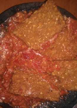 Tempe penyet sambal kemiri