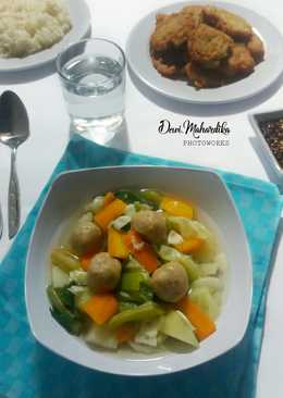 Sop Sayur, Perkedel, dan Sambal Kecap - Sarapan #day4