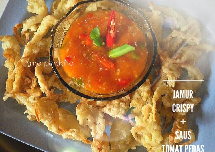 cara membuat Crispy Mushroom with hot tomato sauce