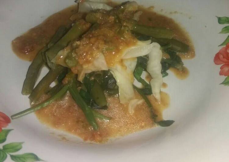 resep lengkap untuk Pecel sayur