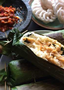 Nasi bakar ayam jamur