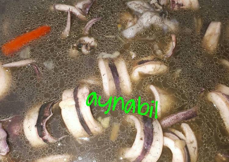 resep masakan Cumi tinta hitam ala aynabil