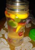 Infused water strowbery lemon mint