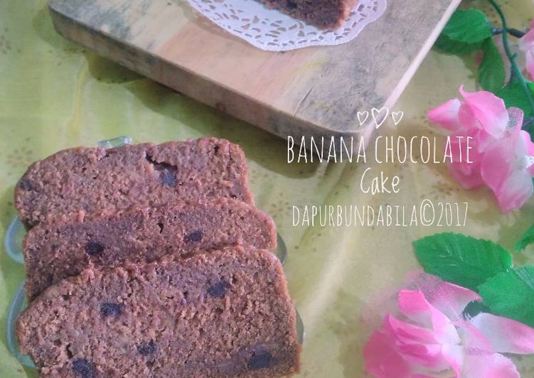 resep Banana Chocolate Cake