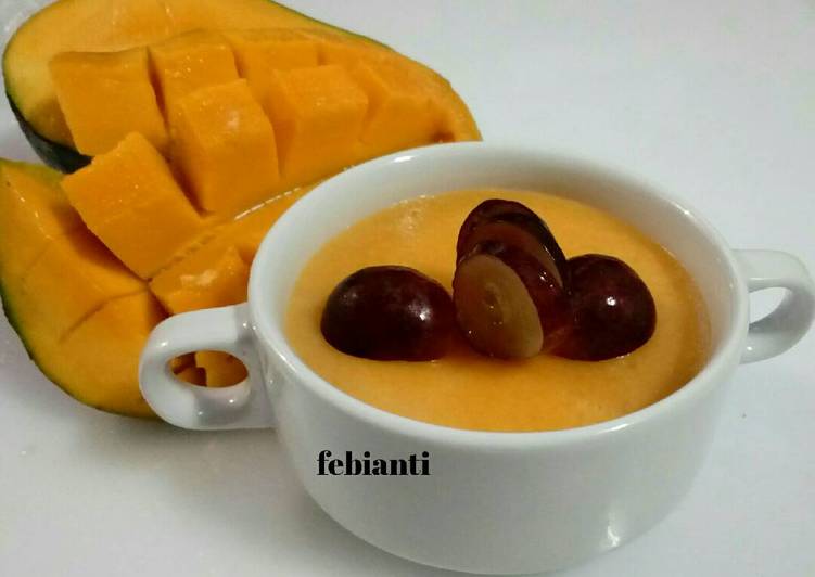 resep makanan Puding mangga susu