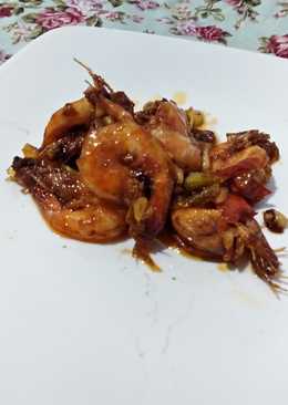 Udang asam pedas sederhana