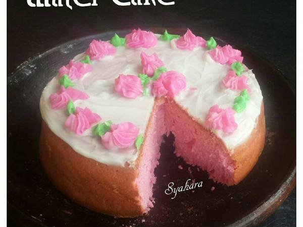 Strawbery Water Cake aka Bolu Air 1 telur 😍