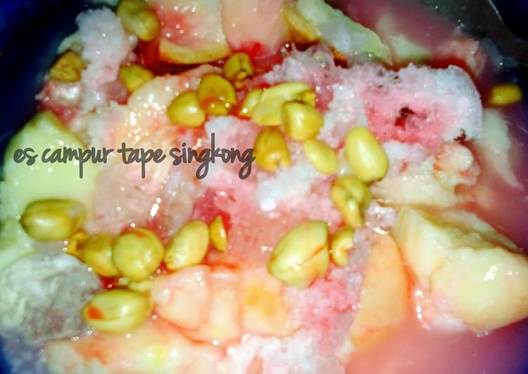 resep makanan Es Campur Tape Singkong